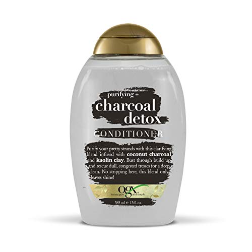 OGX Purifying + Charcoal Detox Conditioner for Buildup Removal and Light Nourishment, No Sulfates, 13 fl oz
