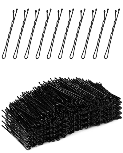 Bobby Pins Black, 500 Pcs Black Bobby Pins, 2 Inch Premium Bobby Pin, Secure Hold Bobby Pins with store box, Hair Pins for Women and Girls