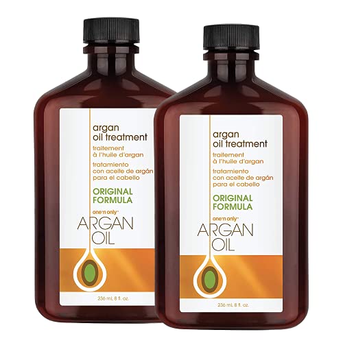 One 'n Only Argan Oil Hair Treatment, Helps Smooth and Strengthen Damaged Hair, Eliminates Frizz, Creates Brilliant Shines, Non-Greasy Formula, 8 Fl. Oz (2 Pack)
