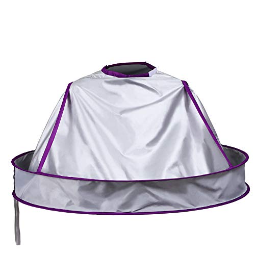 minkissy Hair Cutting Cape Umbrella Shaped Foldable Haircut Cape Barber Cape For Men Hairdressing Hair Dyeing Shawl Cape For Home Barber Shop Hair Cutting Tools