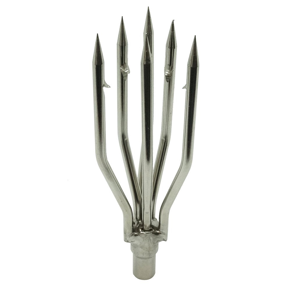 Spearfishing Lionfish 4.5" 6Mm Pole Spear Tip 6 Prong Head Paralyzer W/ Barbs