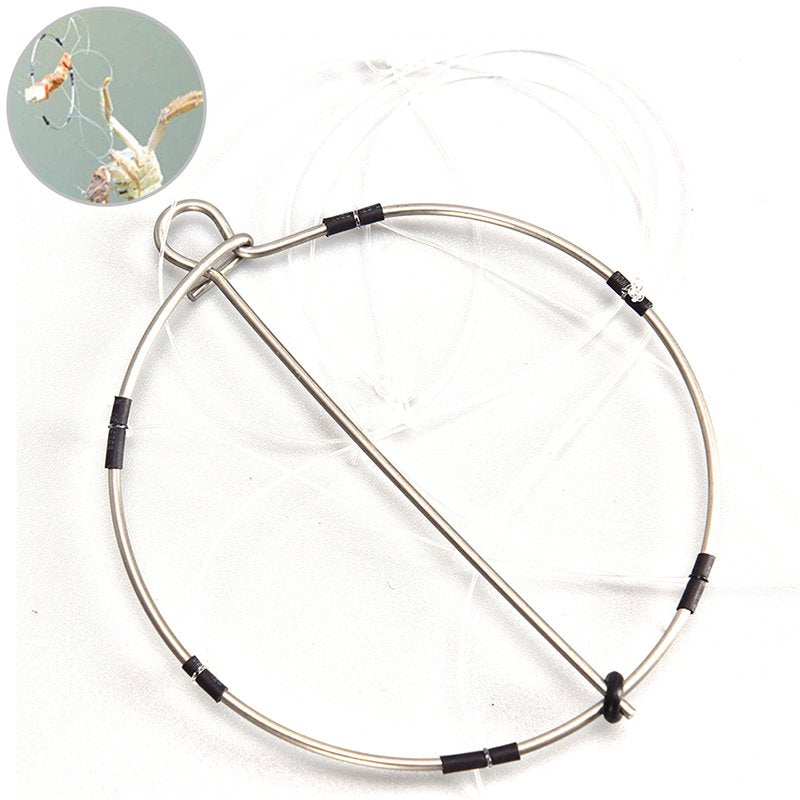 1PCS 6-Ring Portable Fishing Shrimp Crab Cast Trap Catch Crabs Tool Set