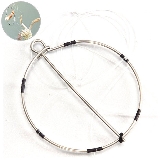 1PCS 6-Ring Portable Fishing Shrimp Crab Cast Trap Catch Crabs Tool Set
