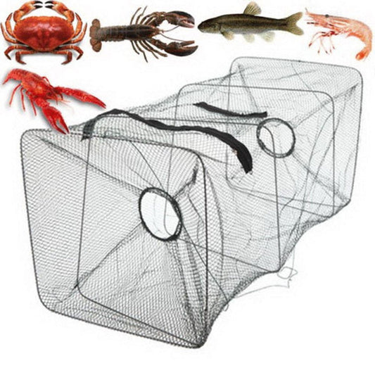 Yawots Fish Trap Net Fishing Gear Crab Prawn Shrimp Crayfish Lobster Crawdad Foldable Suitable for Hiking Camping Tourism