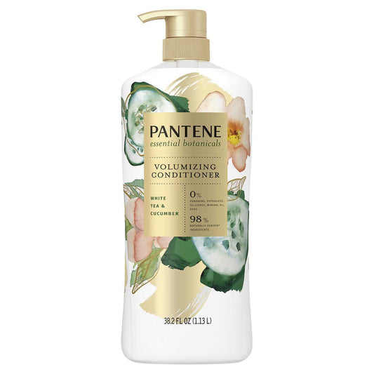 Pantene Essential Botanicals Volumizing Conditioner White Tea and Cucumber, 38.2 fl oz, 1item