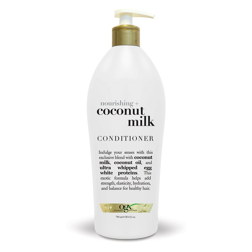 OGX Salon Size Nourishing Coconut Milk Conditioner with Pump, 25.4 Ounce