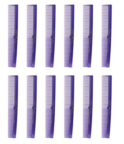Allegro Combs 420 Hair combs Barber Comb Comb Set Hair Cutting Combs Pocket Comb Combs for Hair Stylist Styling Comb Purple Combs 12 pk.