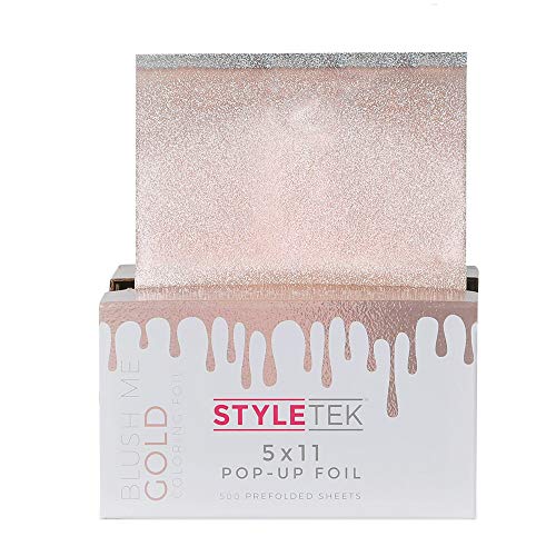 Styletek 5 x 11 Pop-Up Foil Blush Gold 500 Prefolded Sheets