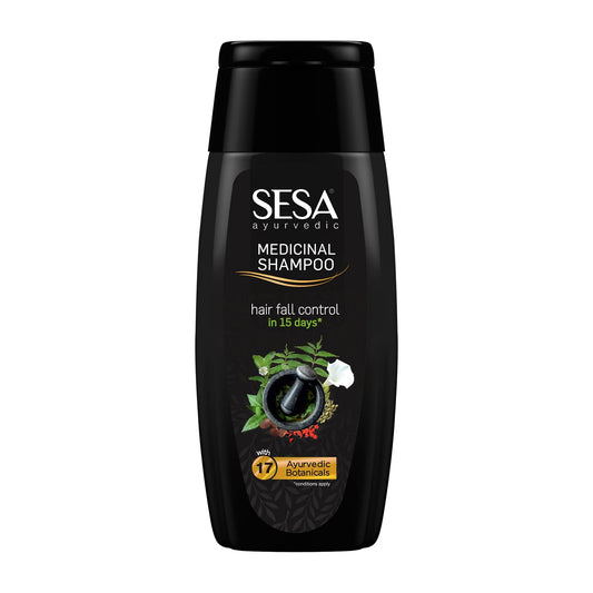 sesa Sesa Ayurvedic Medicinal Shampoo for Hair Fall Control and Hair Growth Bhringraj & 16 Rare Herbs All Hair Types Paraben Free 200 ml (Pack of 1) Ayurvedic Medicinal Shampoo 200ml