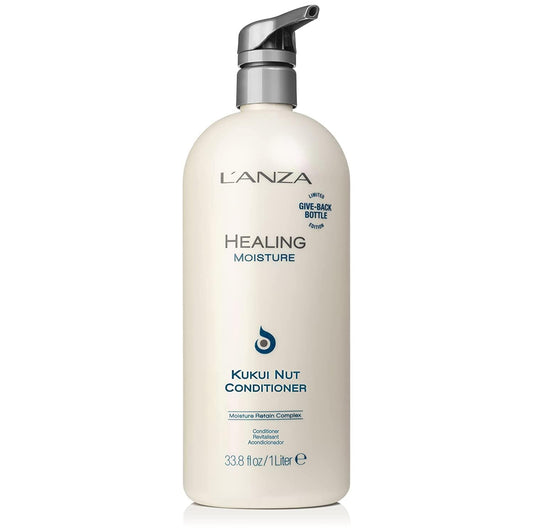 L’ANZA Healing Moisture Kukui Nut Conditioner, Renews Strength, Replenishes Moisture, for a Perfect Silky Look, Suitable for All Hair Types (33.8 Fl Oz)