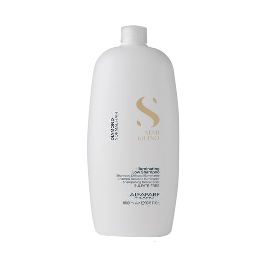 Alfaparf Milano Semi Di Lino Diamond Shine Illuminating Low Shampoo - Sulfate Free - For Normal Hair - Paraben and Paraffin Free - Safe on Color Treated Hair - Professional Salon Quality, 33.8 Fl Oz