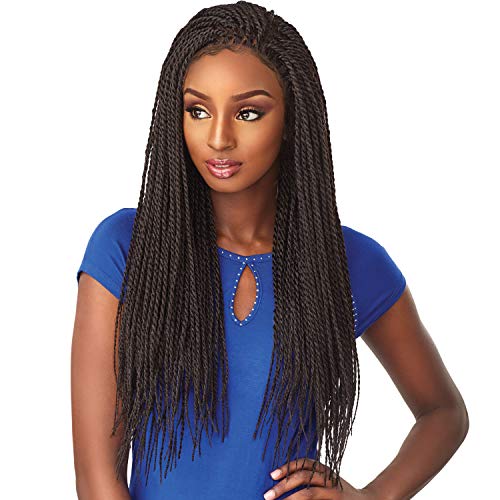Sensationnel Cloud9 Swiss Lace wig Multi Paring Lace Wig 4X4 Lace Parting - SENEGAL TWIST (1B_Off Black)