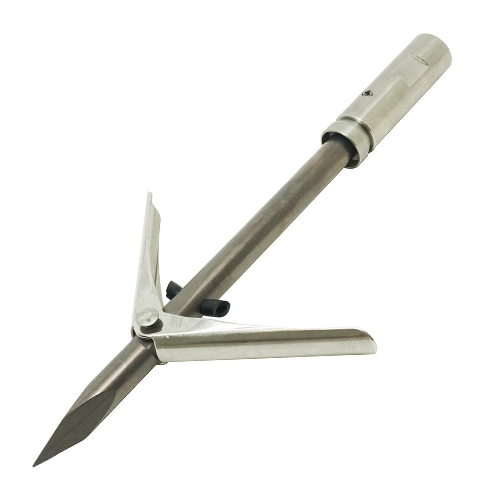 Spearfishing 6.25" Twin Barb Double Wing 6Mm Pole Spear Tip W/ Keeper, Fishing Tip