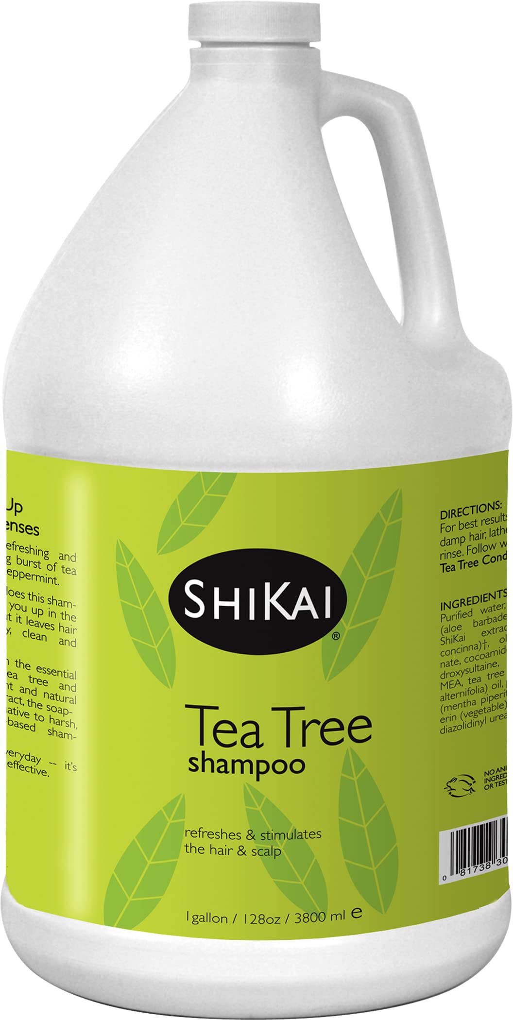 ShiKai Tea Tree Shampoo (1 Gallon) Wake Up with Peppermint & Tea Tree | Refresh & Stimulate Your Scalp | Soap Free Alternative | Moisture for Daily Use
