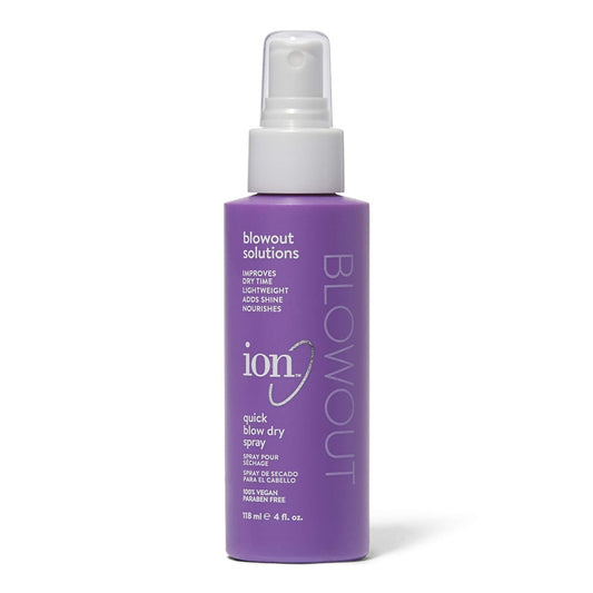 ion Blowout Quick Blow Dry Spray, Primes Hair, Reduces Blow Dry Time, Lightweight, Improves Manageability