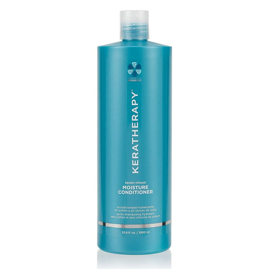Keratherapy Keratin Infused Moisture Conditioner, 33.8 fl. oz., 1000 ml - Hydrating & Moisturizing Conditioner for Dry Hair with Collagen, Jojoba Oil, & Kerabond Technology
