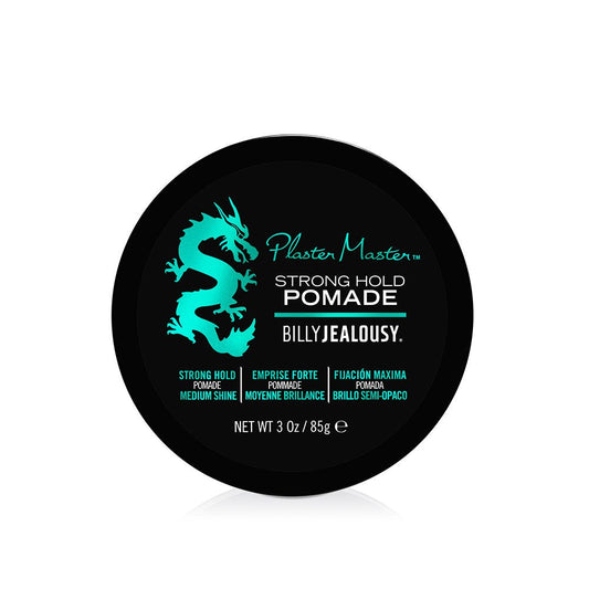 Billy Jealousy Plaster Master Water-Soluble Hair Pomade for Men, All Day Strong Hold with Medium Shine, Won't Flake & Safe for Color-Treated Hair, 3 Ounce