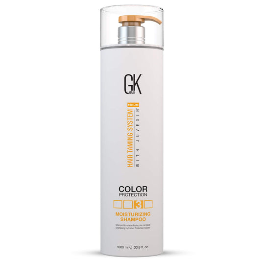 GK HAIR Global Keratin Moisturizing Shampoo (33.8 Fl Oz/1000ml) for Hydrating Color Protection Dry Damage Curly Frizzy Thinning Color Treated Hair Repair Organic Paraben Sulfate Free All Hair Types
