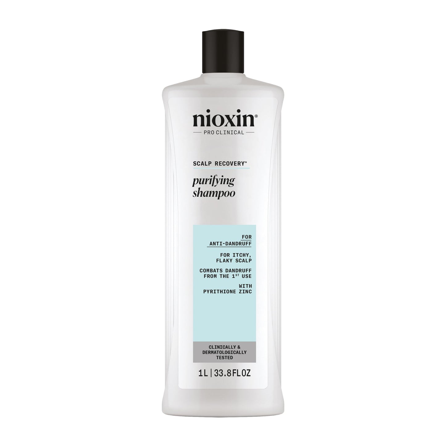 Nioxin Scalp Recovery Anti-Dandruff Medicating Shampoo for Itchy & Flaky Scalp, Pyrithione Zinc, 33.8 oz
