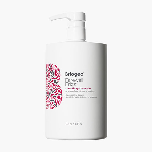 Briogeo Farewell Frizz Smoothing Shampoo, Tame Frizz and Restore Shine to Dull, Dry Hair, Vegan, Phalate & Paraben-Free, 33.8 oz