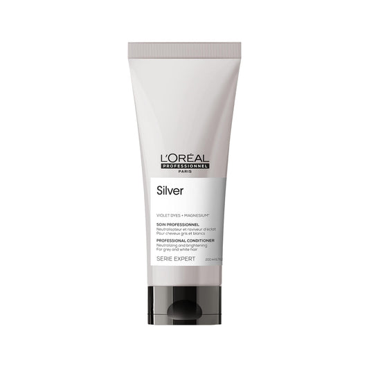 L'Oreal Professionnel Color Depositing Purple Conditioner | Neutralizes Unwanted Brassy & Yellow Tones | For Natural, Colored, or Bleached White, Silver, & Blonde Hair | 6.8 Fl. Oz.