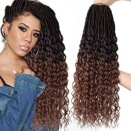 Faux Locs Crochet Hair 24 inch Soft Locs Crochet Hair pre looped 6 Packs Goddess Locs crochet Braids Crochet Locs for Women (24 Inch, T30)…