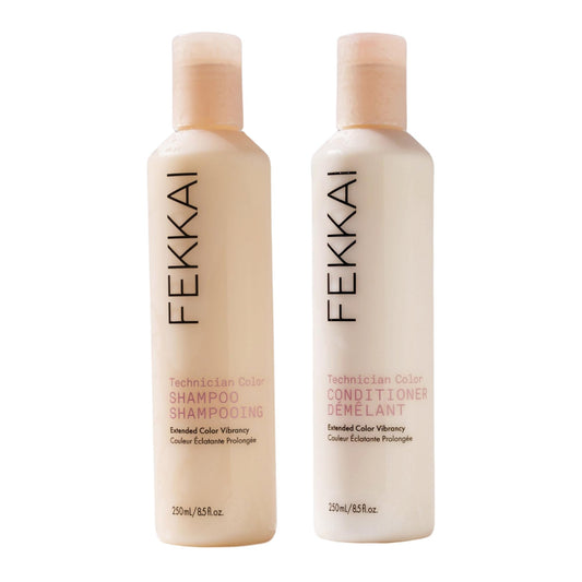 FEKKAI Technician Color Shampoo + Conditioner - 8.5 oz Bottle of Each - Extends Vibrancy of Color-Treated Hair - Salon Grade, EWG Compliant, Vegan & Cruelty Free