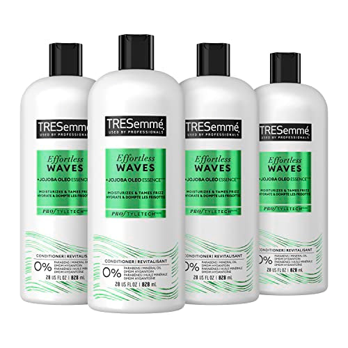 TRESemmé Hydrating Conditioner 4 Count with Jojoba Oleo Essence For Curl Definition and Frizz Protection 28 Oz