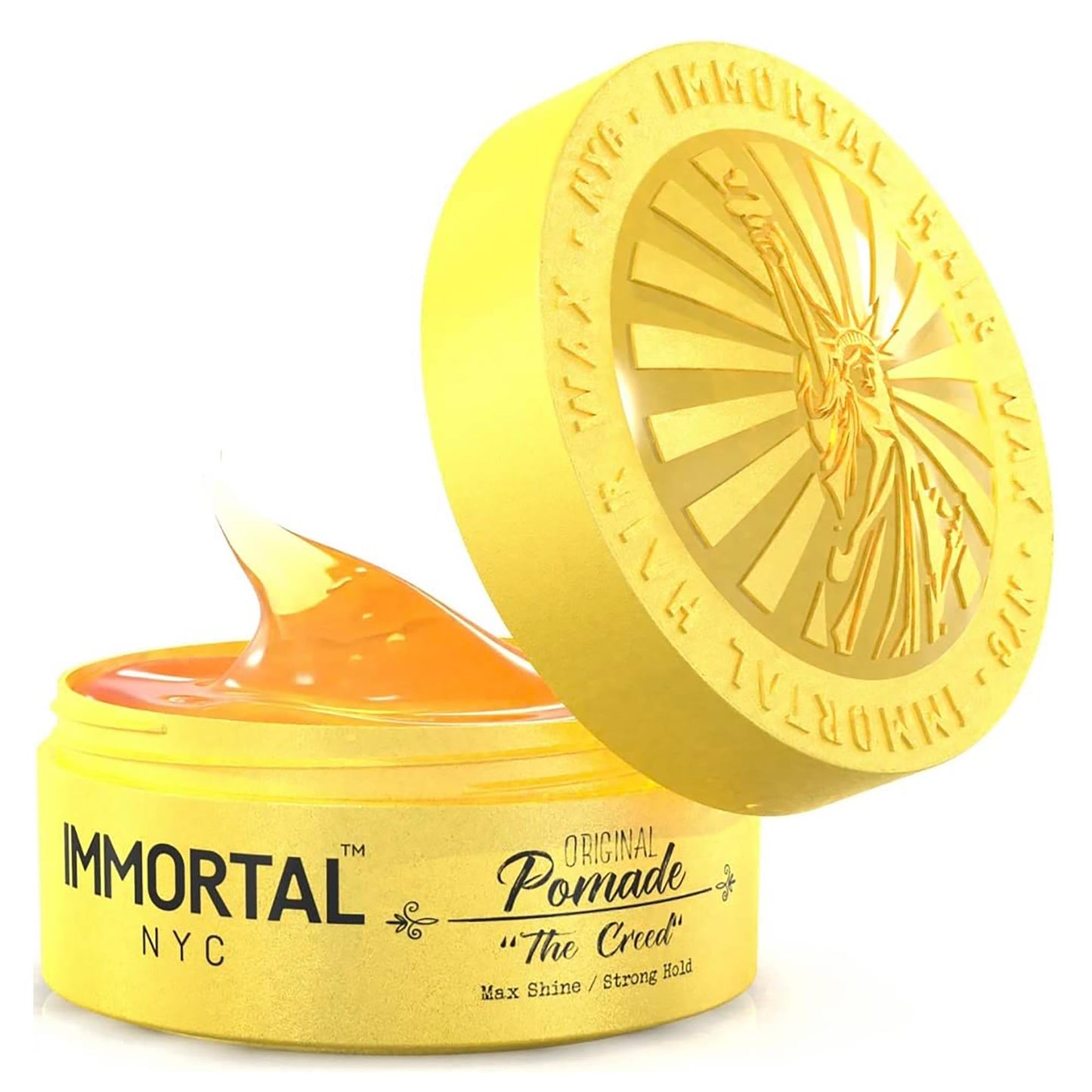 Immortal NYC The Creed Hair Pomade - Strong Hold - Max Shine All Natural Water-Based Cream Pomade for Men - No Residue, All Hair Types
