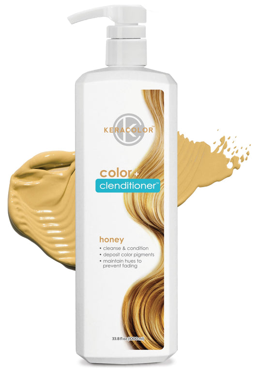Keracolor Clenditioner HONEY Hair Dye - Semi Permanent Hair Color Depositing Conditioner, Cruelty-free, 33.8 Fl. Oz.