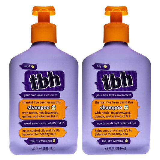 TBH Kids Shampoo - Shampoo for Oily Hair - Sulfate, Paraben Free - 12 oz (2 Pack)