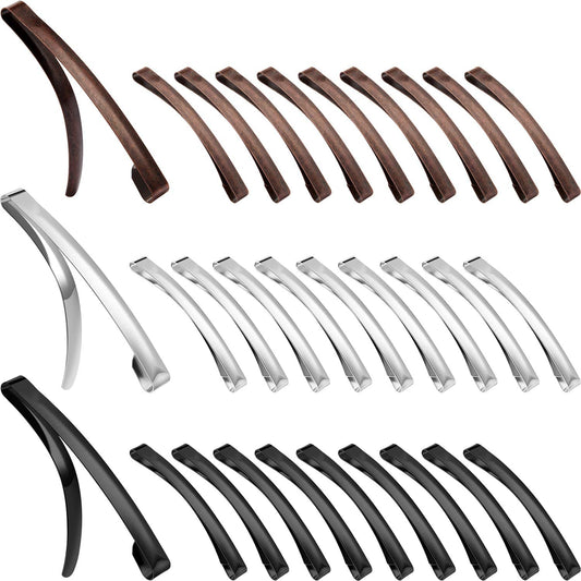 30 Pieces Open Center Domed Anti-slip Metal Hair Clip for Girls and Women, Assorted Colors (Slide Barrette)