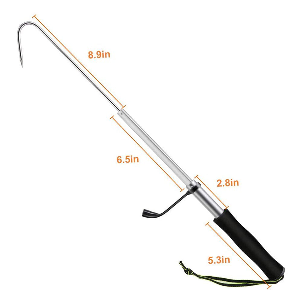Unbranded Fishing Hooks,Telescopic Fishing Gaff Fishing Spear Hook with EVA Handle & Lanyard