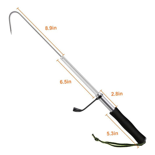Unbranded Fishing Hooks,Telescopic Fishing Gaff Fishing Spear Hook with EVA Handle & Lanyard