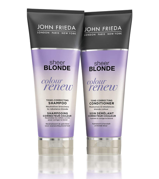 John Frieda Sheer Blonde Colour Renew Tone-Correcting, DUO set Shampoo + Conditioner, 8.45 Ounce, 1 each
