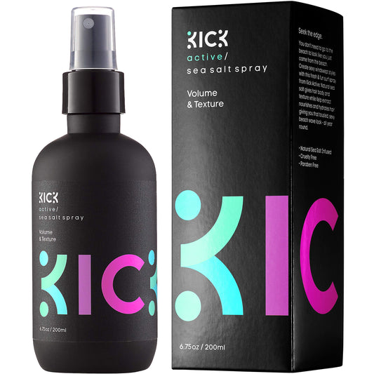 Kick Sea Salt Spray for Hair Men - Beachy Waves and Surfer Hair Style - Salt Water Spray for Hair - Natural Texturizing and Volumizing Hair Spray - 200ml