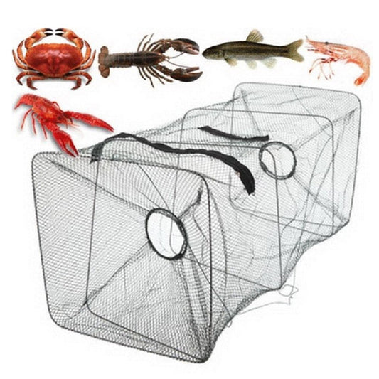 Opolski Fishing Bait Trap Folding Portable Crab Fish Net Cage Shrimp Catcher Pot Bait Trap