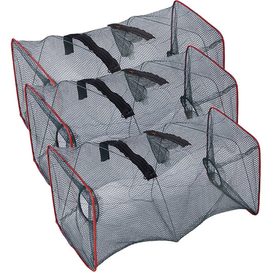 ARTEA 3Pcs Outdoor Crab Trap Portable Lobster Bait Trap Collapsible Crawfish Cast Net