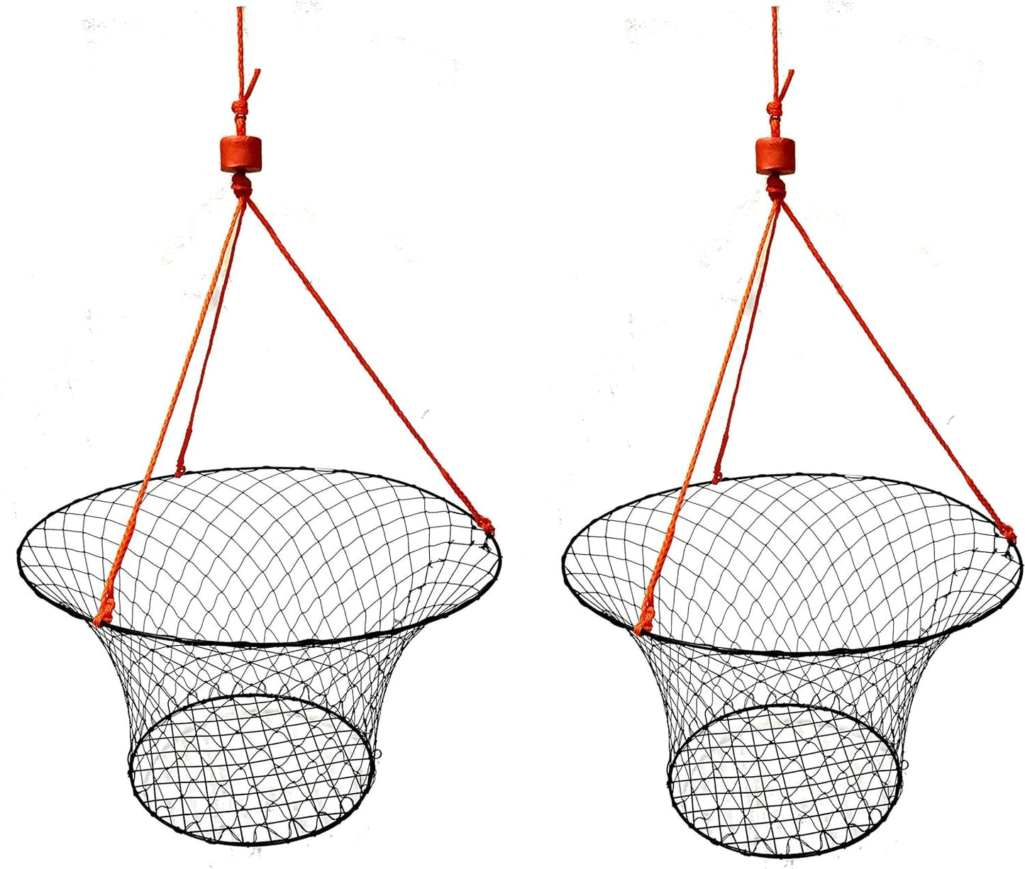 KUFA 2 Pack Of Vinyl Coated Steel Ring Crab Trap Size O30 With 50' Rope Ct90x2k Fishing Nets