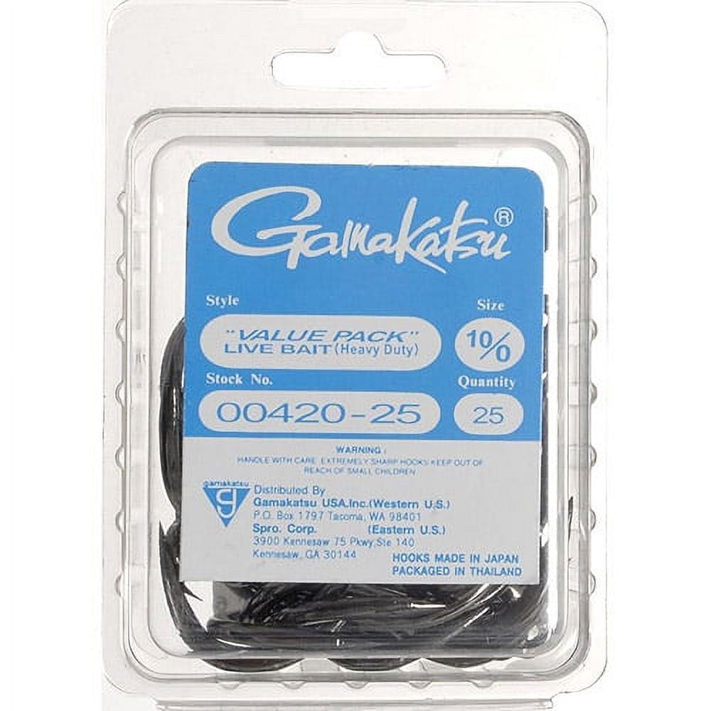 Live Bait Hook, Size: (25 Pack) NS Black, 10/0