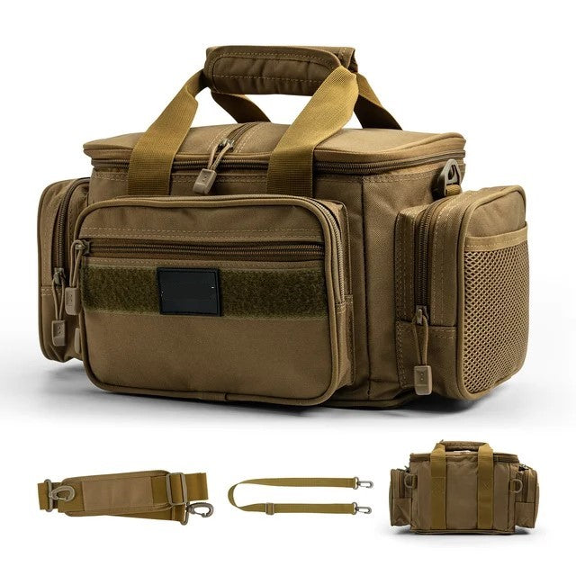 Shoulder Crossbody Fishing Bag Khaki