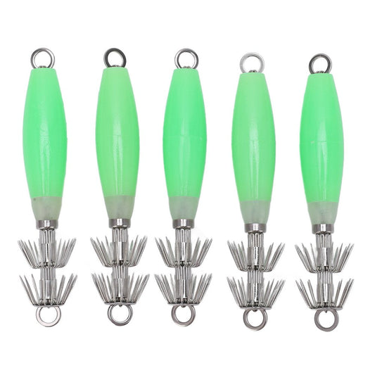 Jigs, Luminous Hook Long Lasting High Visibility with Double Layer Spear Hook for Saltwater