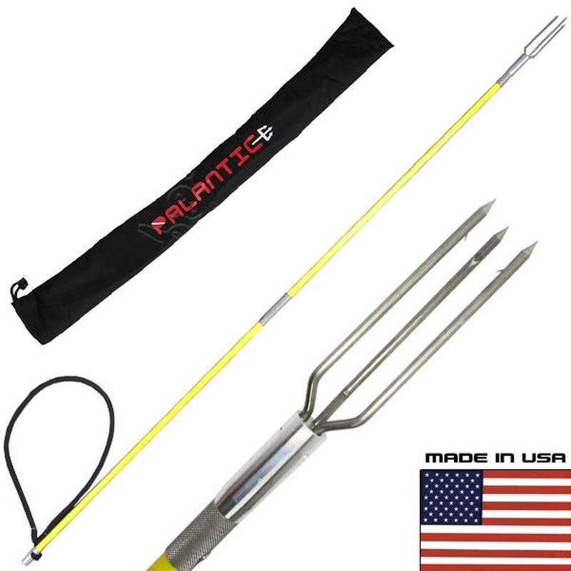 4.5' Travel Two Piece Spearfishing Fiber Glass Pole Spear W/ Lionfish Tip & Bag