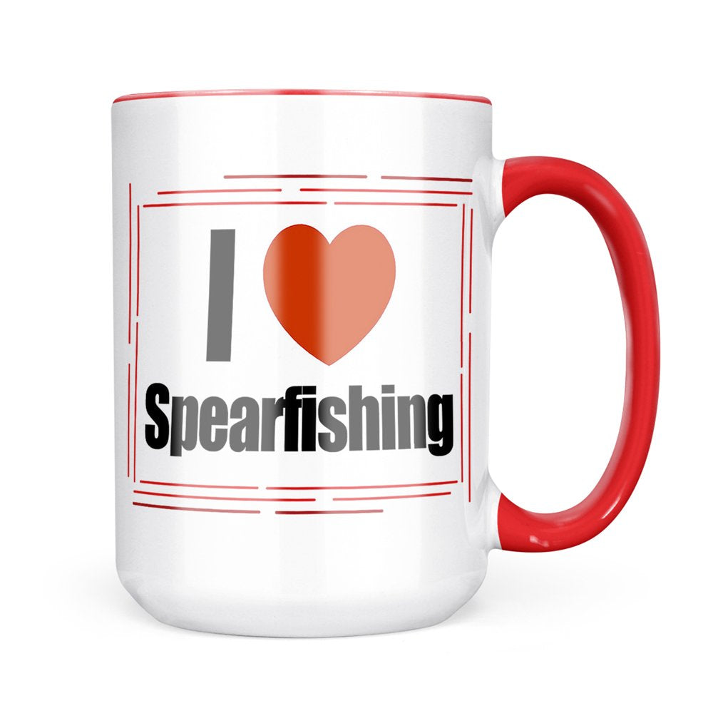 Neonblond I Love Spear Fishing Mug Gift for Coffee Tea Lovers