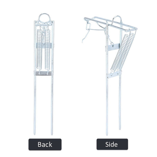 ANGGREK Portable Fishing Rod Bracket Practical Dual Spring Fishing Pole Metal Holder Stand Accessory,Boat Fishing Support,Fishing Rod Rest