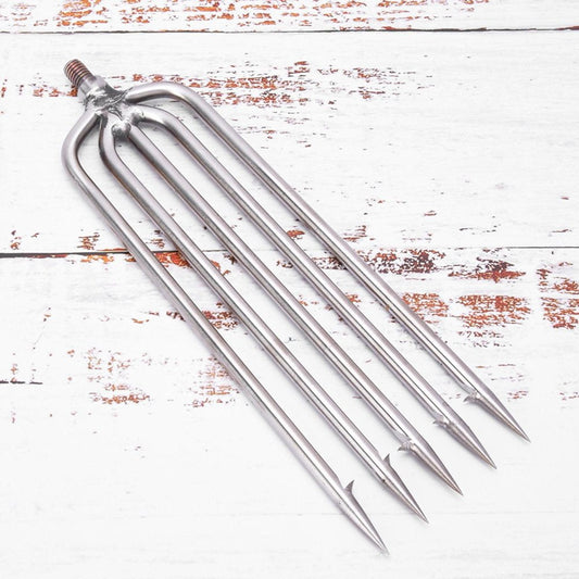 Ymiko Fishing Spear,1 Pcs Stainless Steel 5 Prongs Harpoon Gig Gaff Hook Barb Fish Spear for Outdoor Fishing Tackle,Prong Harpoon