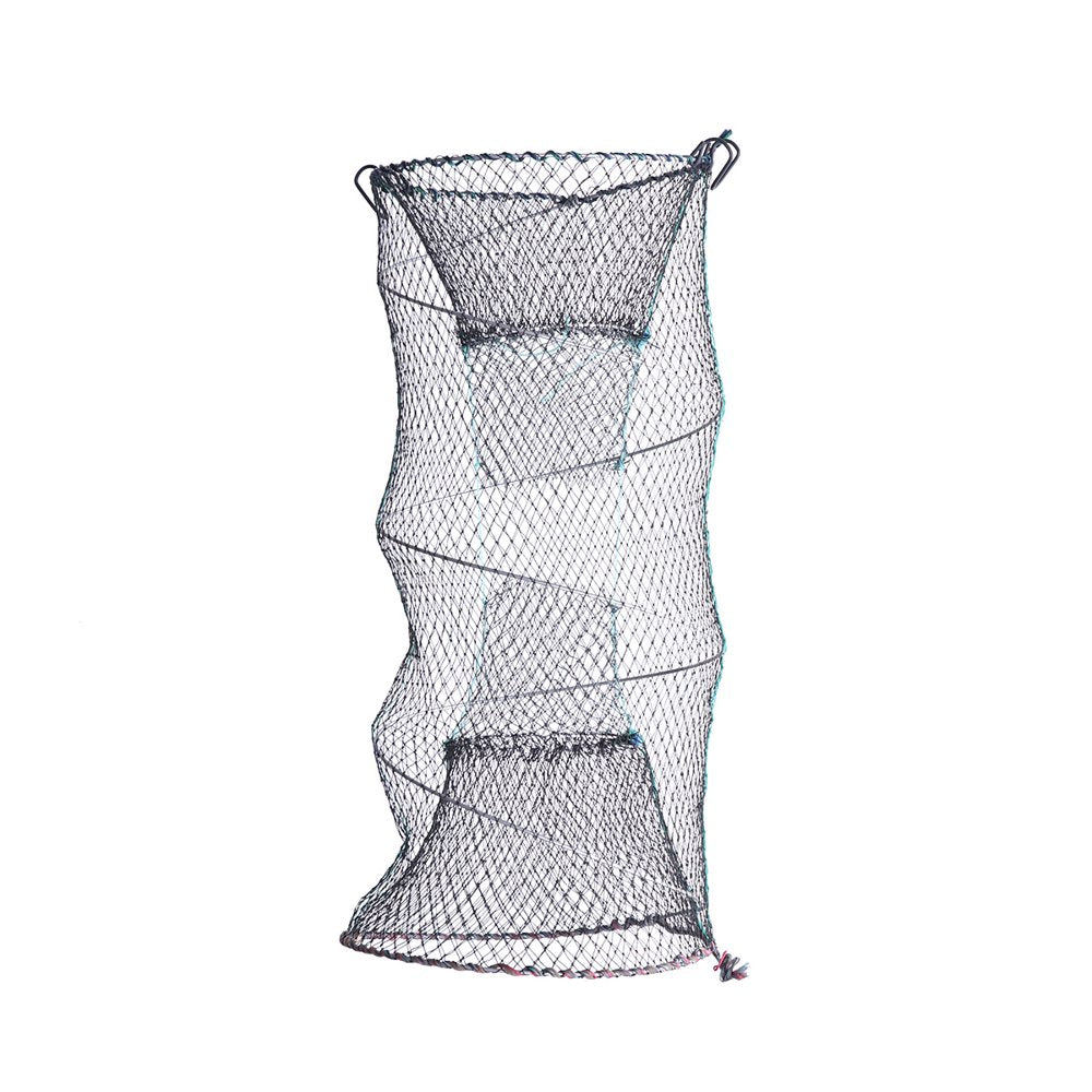 Foldable Bait Cast Mesh Trap Net Zinc Plated Portable Fishing Landing Net Shrimp Cage for Fish Lobster Prawn Minnow Crayfish Cra