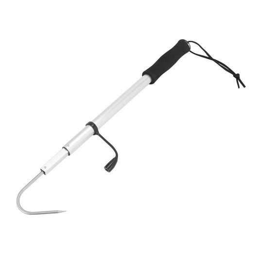 TULVJAW Professional Telescopic Retractable Fish Gaff Ice Sea Fishing Steel EVA Spear Hook Tackle 90Cm