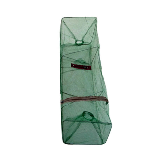 Mesh Crab Fishing Net Crayfish Lobster Shrimp Prawn Hand Trap Foldable Fishing Network Trap Cage Random Color