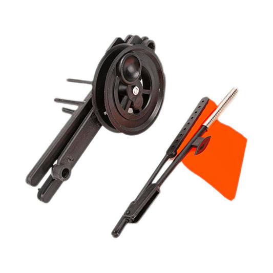 IMSHIE Ice Fishing Tip Up, Portable Foldable Winter Ice Fishing Orange Flag Fishing Rod Tip up Shanty Reel for Ice Fishing Accessory Amiable